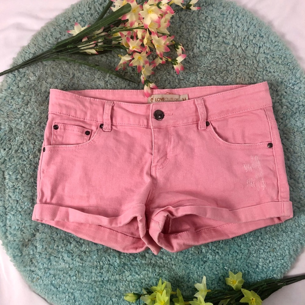 Colored jean shorts